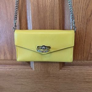 NWOT Rebecca Minkoff Women Yellow Jean Mac Silver Ring Crossbody Bag